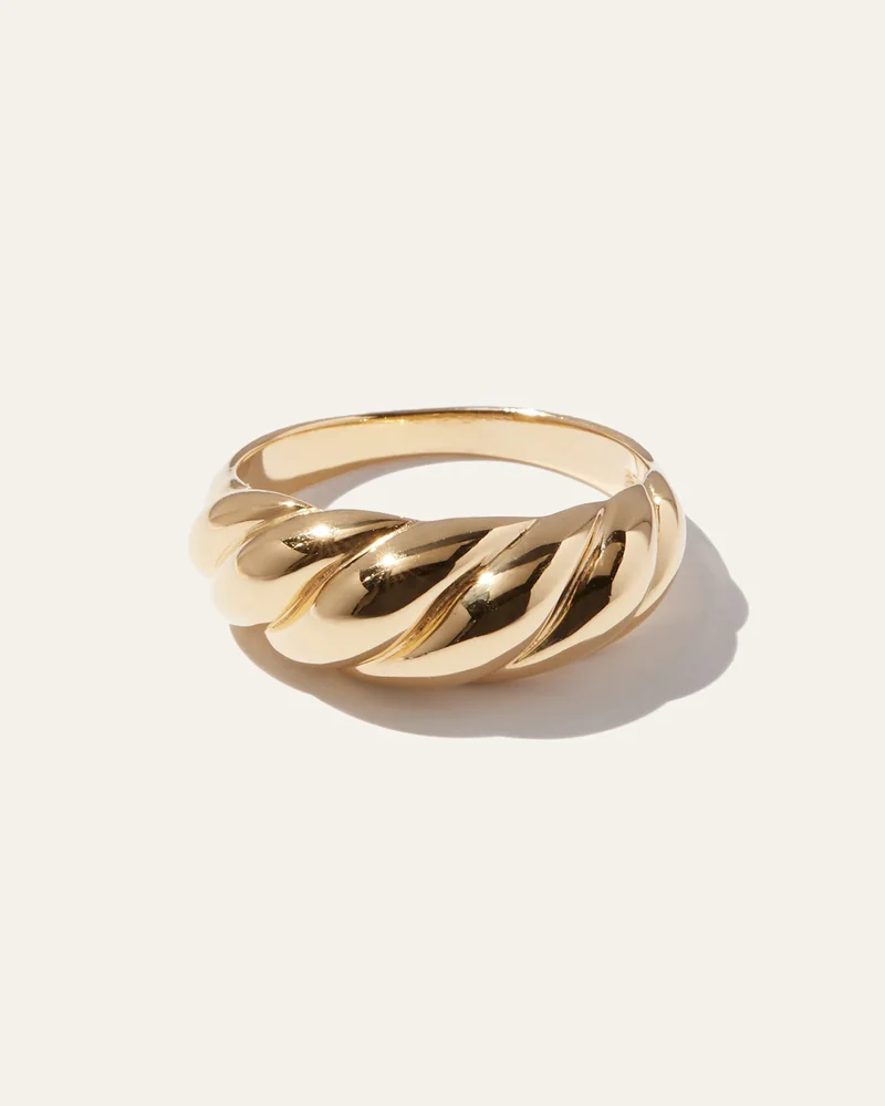 Crossiant Ring | Quince in Gold Vermeil