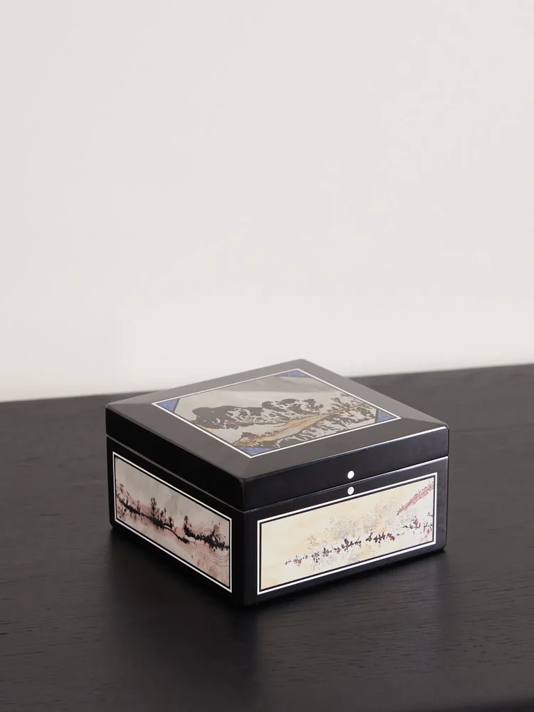 Intarsia crystal large jewelry box