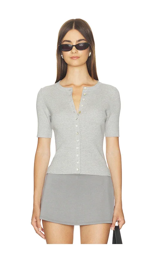Georgie Elbow Sleeve Button Down Cardigan