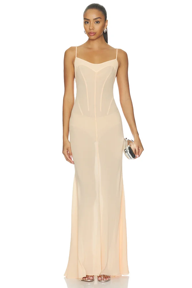 Janet Slip Dress With Draped Bust