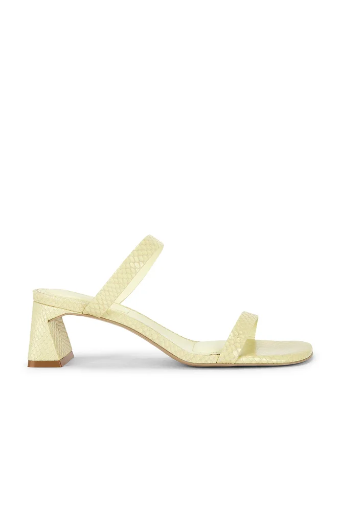 Clara Snake Print Leather Block Heel