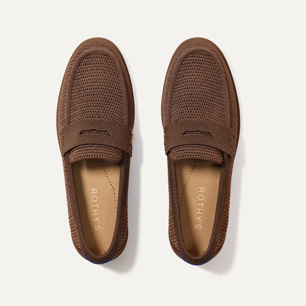 Rothy's The Penny Loafer - Cinnamon Raffia-Knit