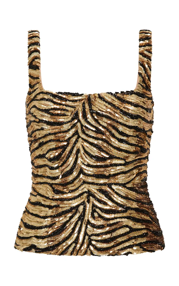 Maison Crystal-Embellished Tank Top