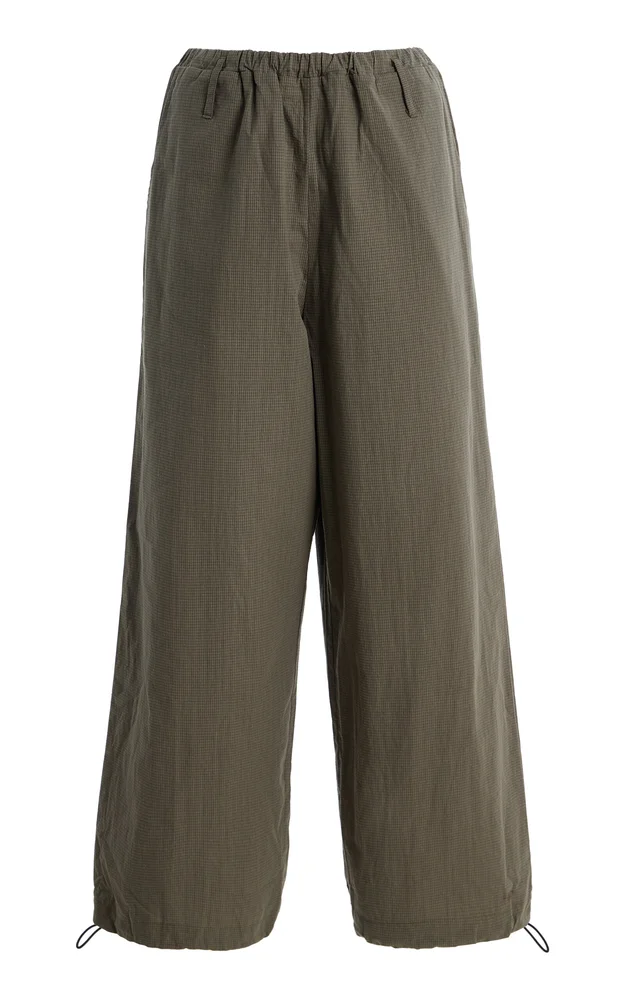 Cotton Toggle-Hem Pants