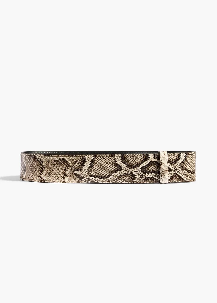 Theo Waist Belt in Natural Python