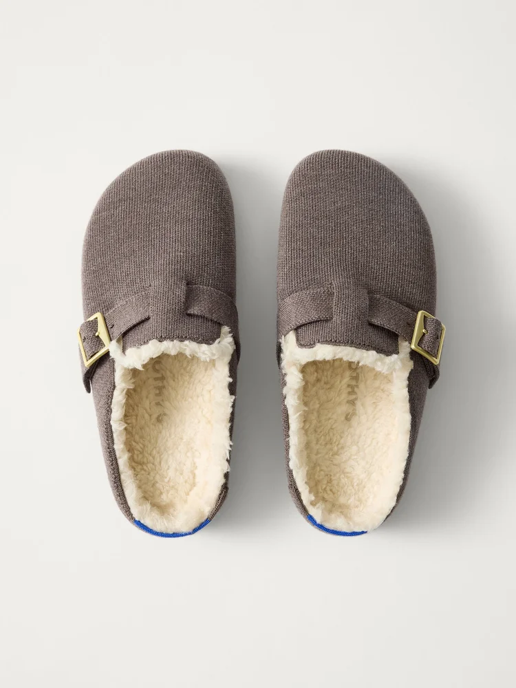 The Teddy Buckle Clog (Porcini)