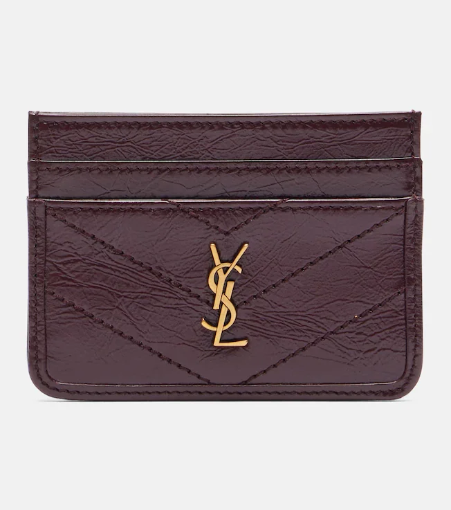 Niki leather card holder (burgundy)