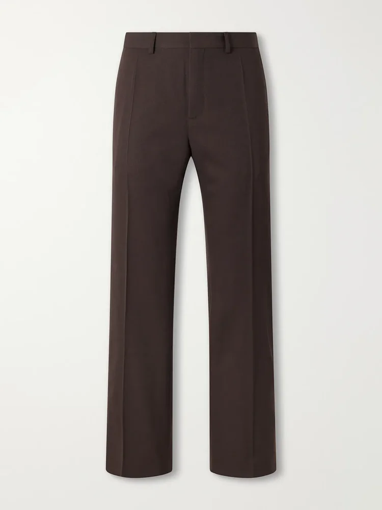 Wide-Leg Virgin Wool Suit Trousers