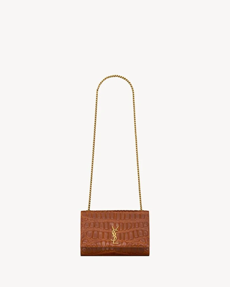 New Kate Small in Crocodile-Embossed Leather