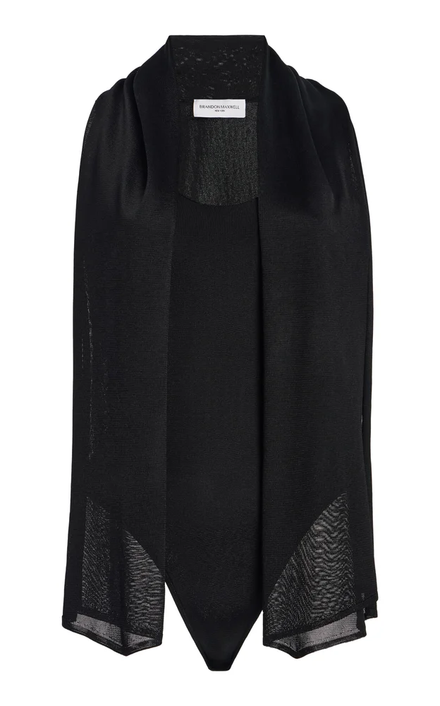 The Capri Scarf-Detailed Knit Bodysuit