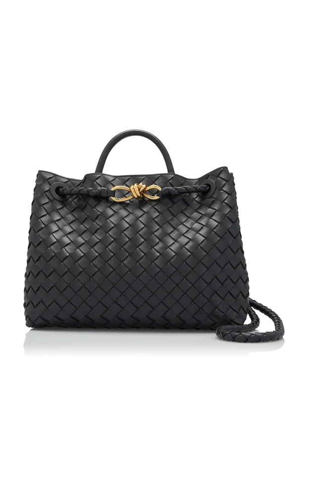 Medium Andiamo Intrecciato Leather Tote Bag