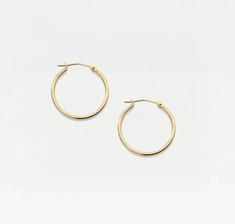 THE 14KT 0.80” ESSENTIAL HOOPS