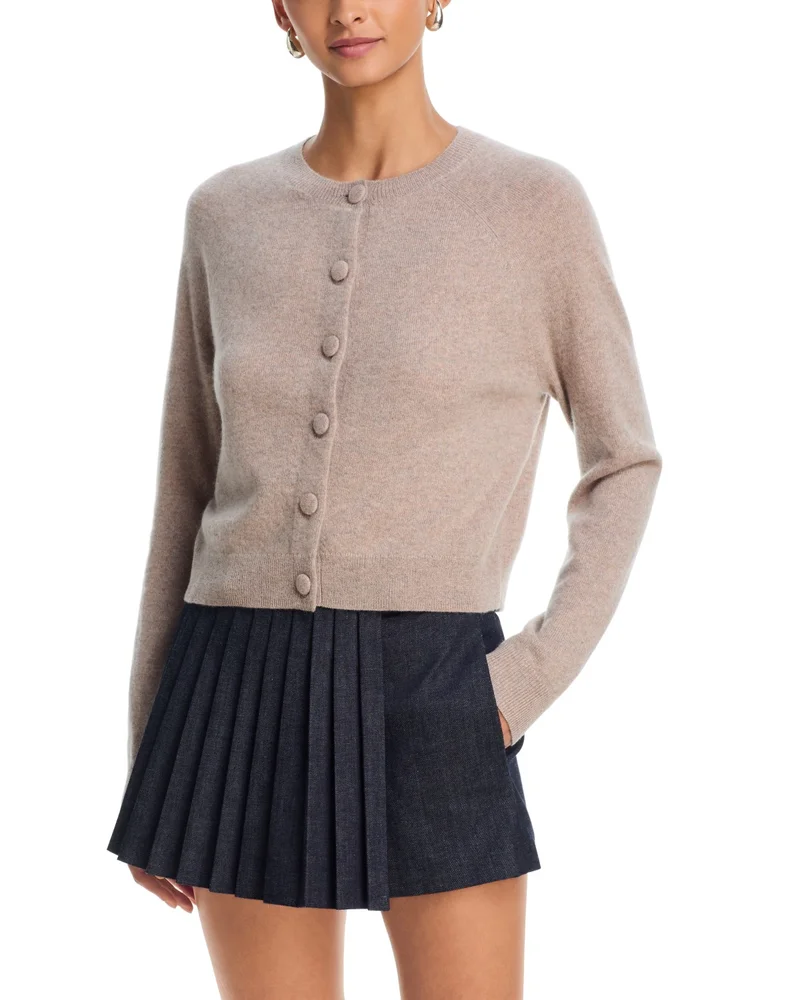 100% Cashmere Crewneck Cardigan