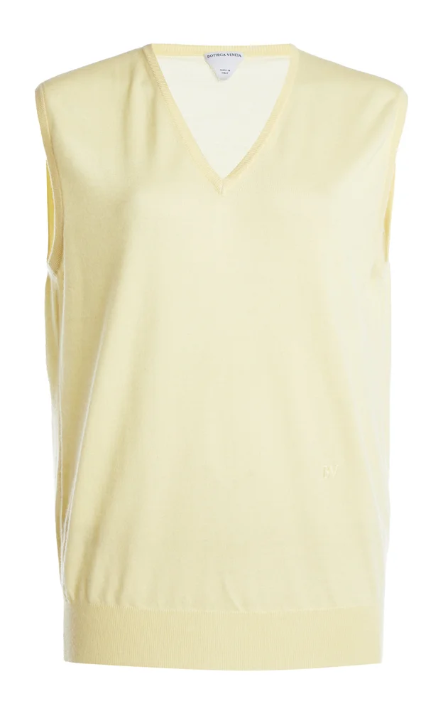 Sleeveless Knit Cashmere Top