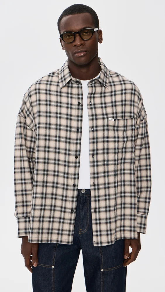 Relaxed Long Sleeve Button Up Shirt