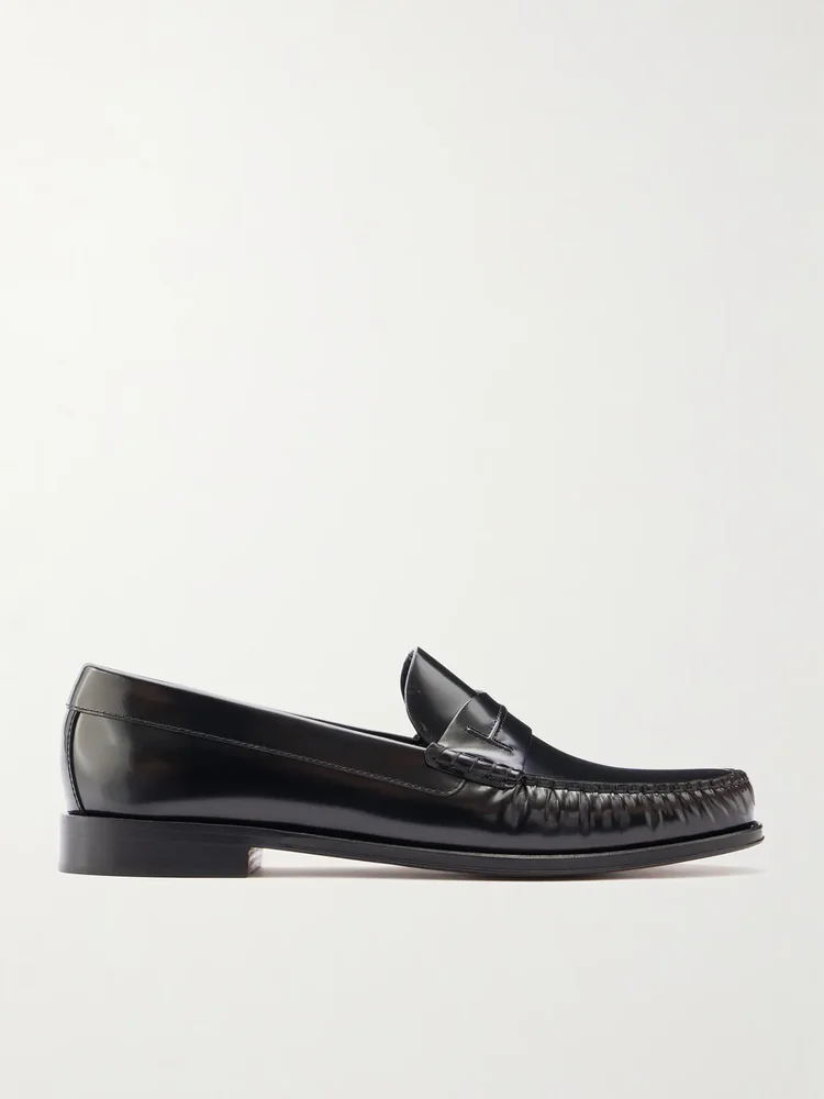Polished-Leather Loafers