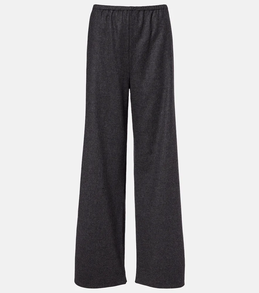 Austin wool and cashmere wide-leg pants