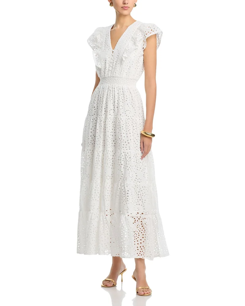 Eyelet Midi Dress