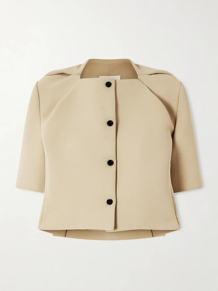 Franc cropped crepe jacket