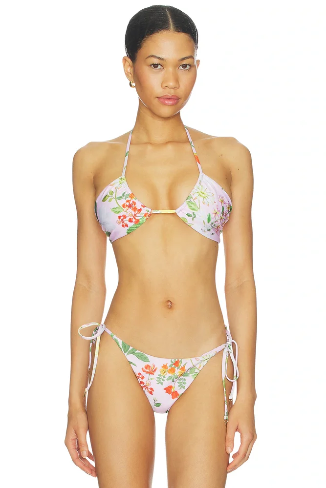 Plunge Tie-back Bikini Top