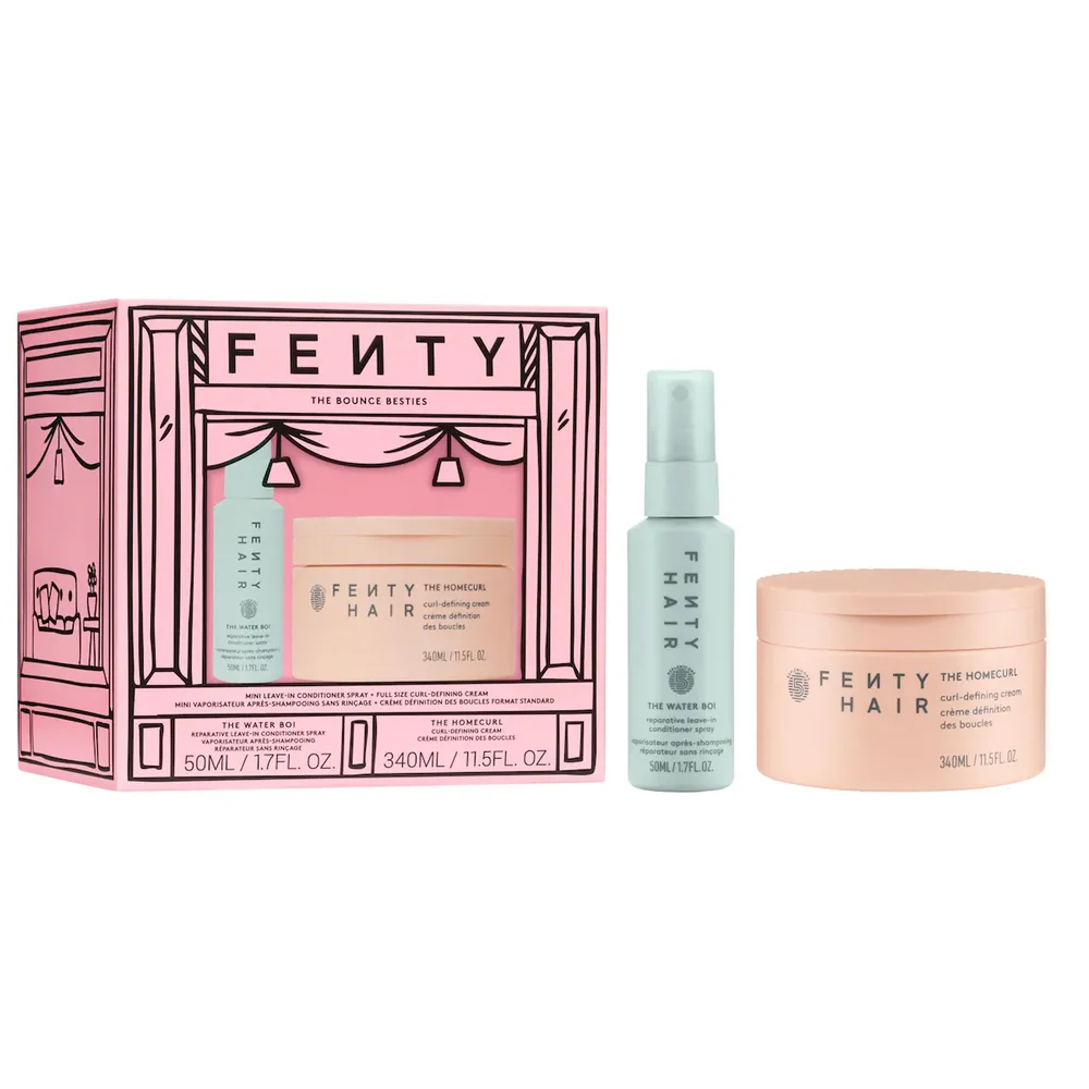 The Bounce Besties 2-Piece Mini Leave-In Conditioner Spray + Full Size Curl-Defining Cream Hair Gift Set