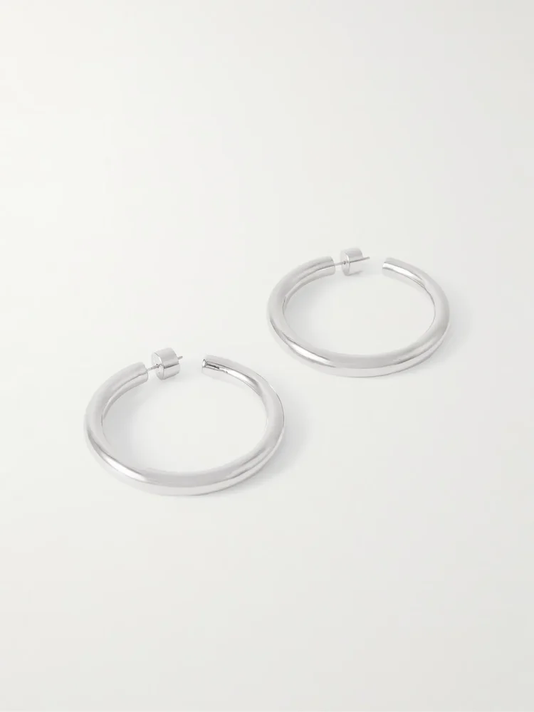Natasha Baby silver-tone hoop earrings