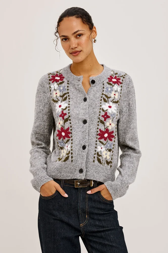 Millie Cardigan, Grey Flora