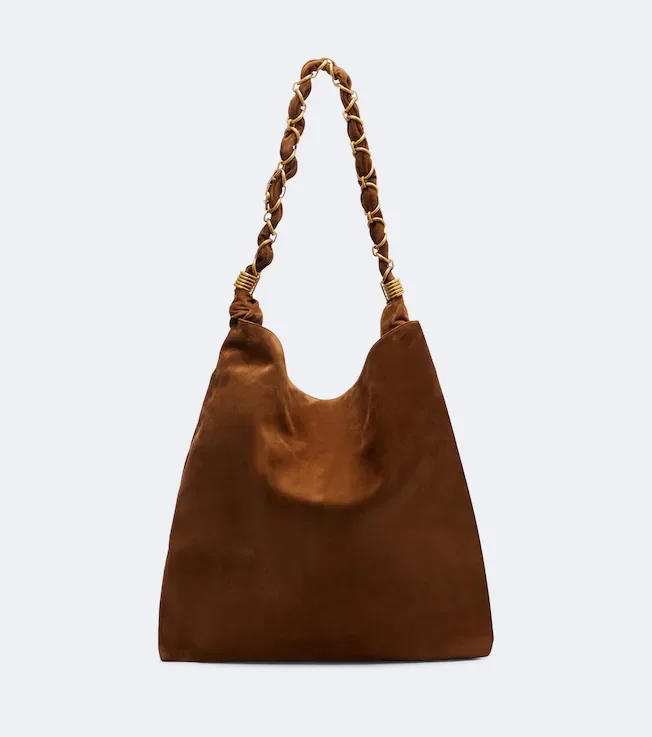 Amalia Cassandre suede shoulder bag