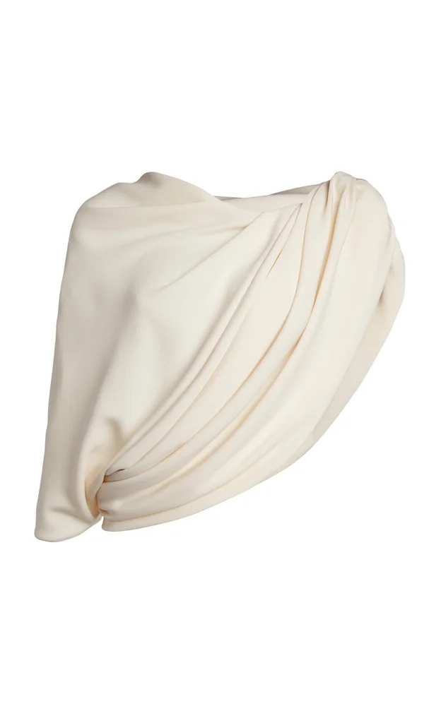 Asymmetric Draped Silk Top