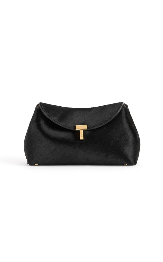Mini T-Lock Pony Hair Clutch