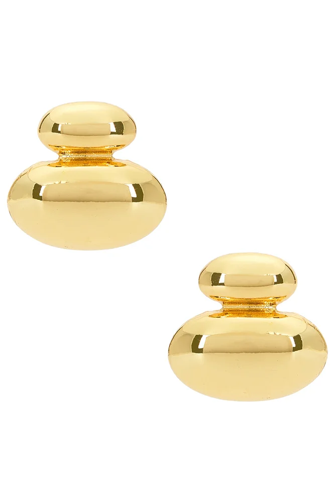 Gold Pebble Studs
