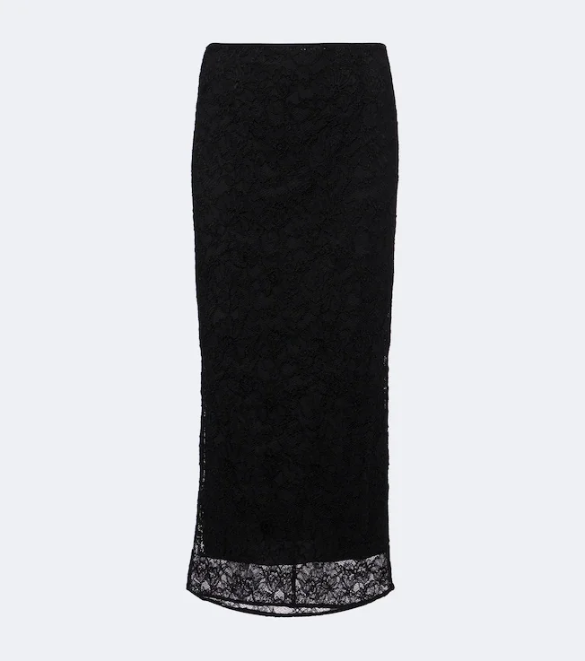 Lace midi skirt