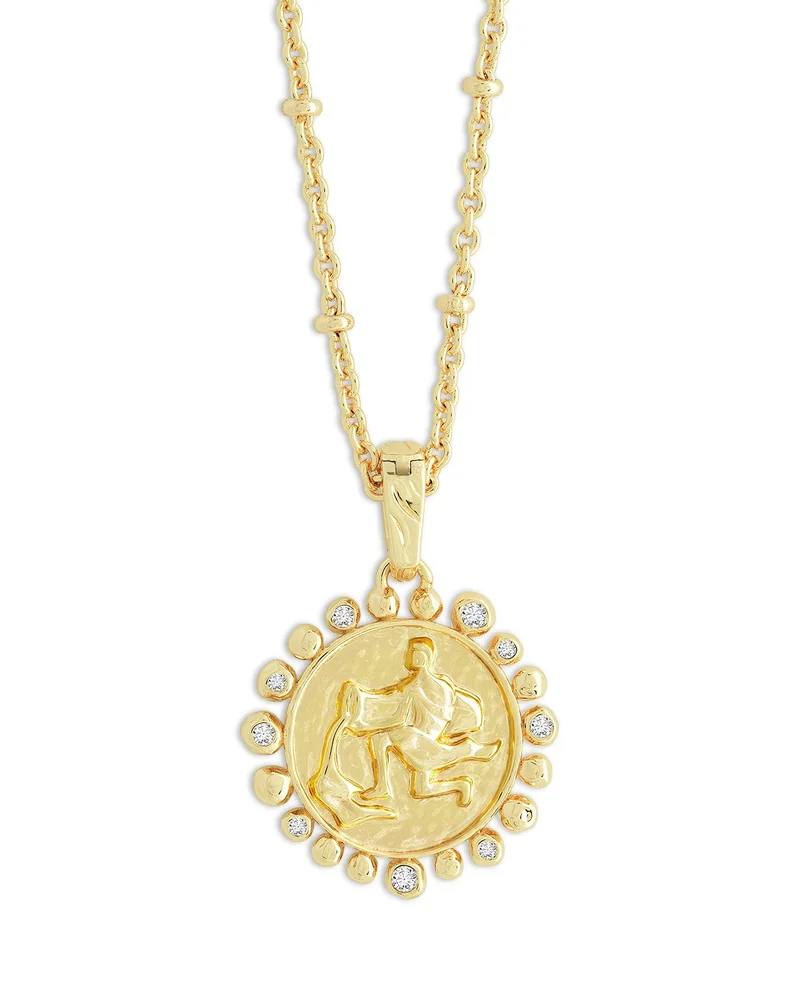 Pavé Zodiac Pendant Necklace, 16"-17"