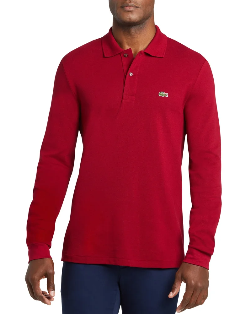 Classic Fit Long-Sleeve Piqué Polo Shirt