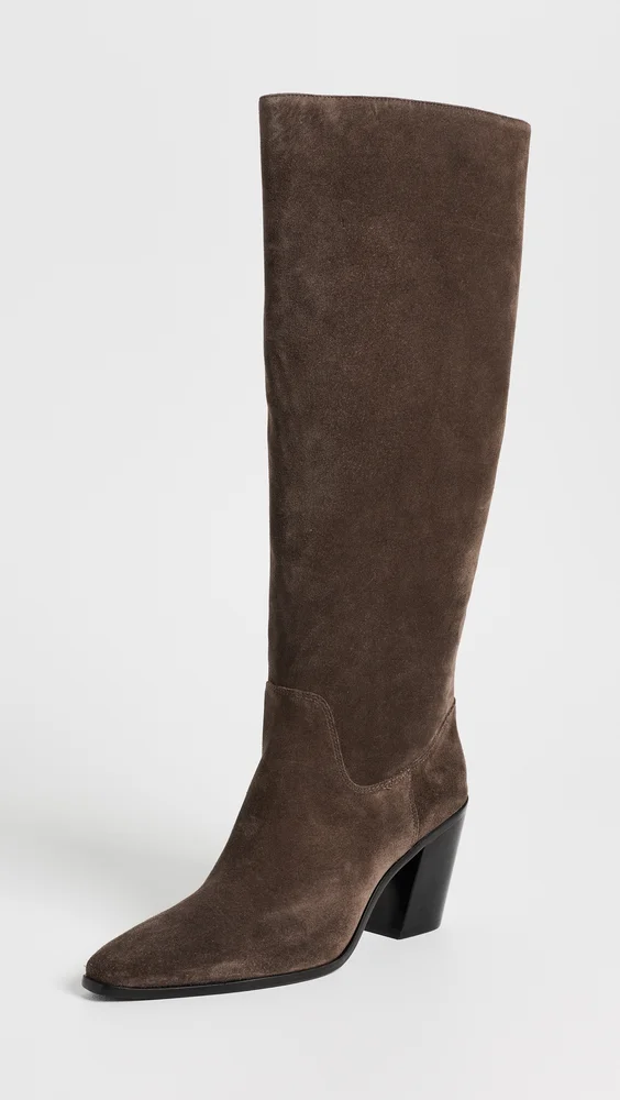 Dominique High Knee Suede Boots