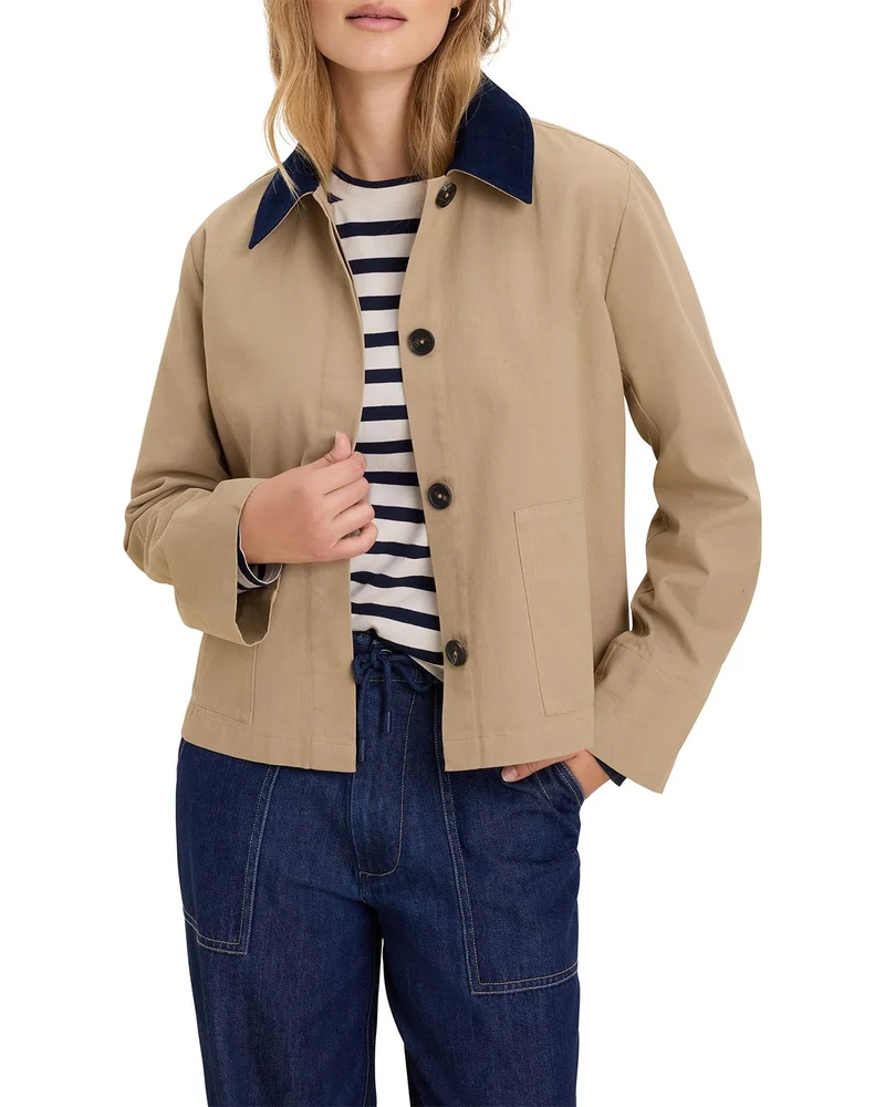 Cord Collar Twill Jacket