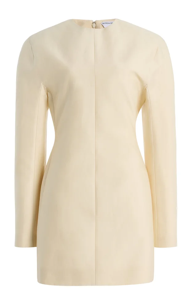 Tailored Silk-Cotton Toile Mini Dress