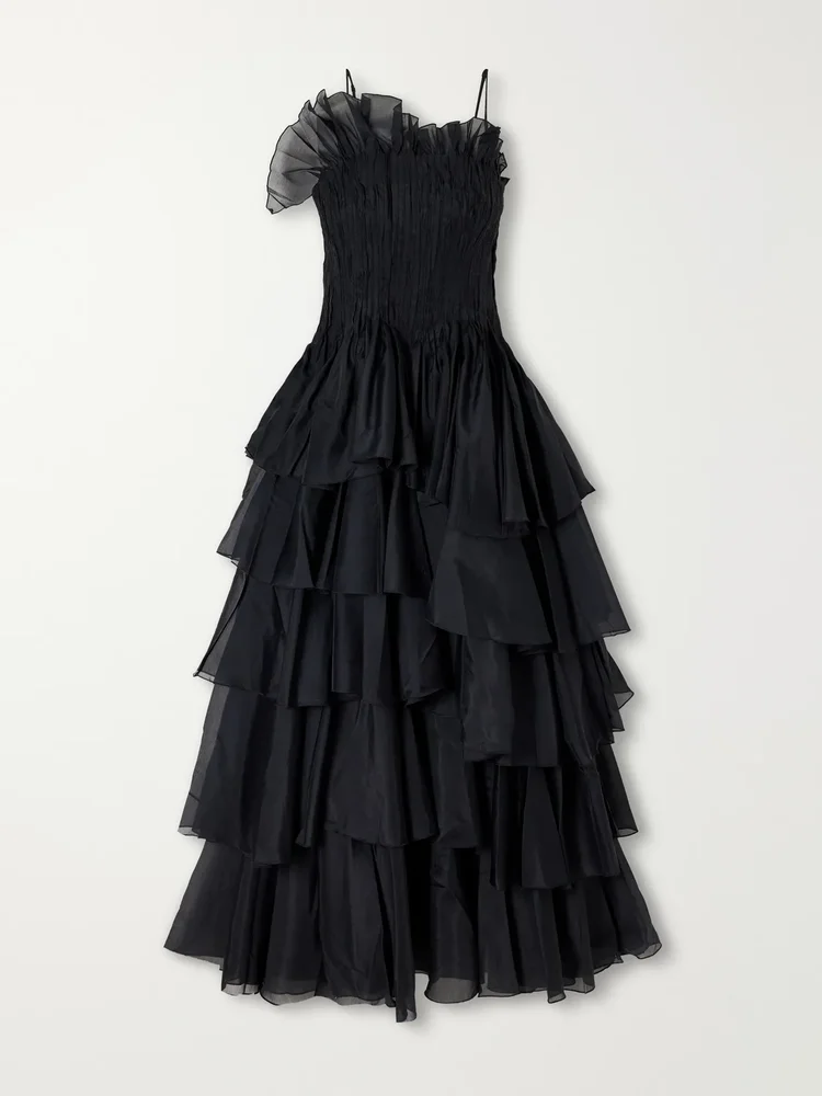 Sonnet ruffled organza maxi dress