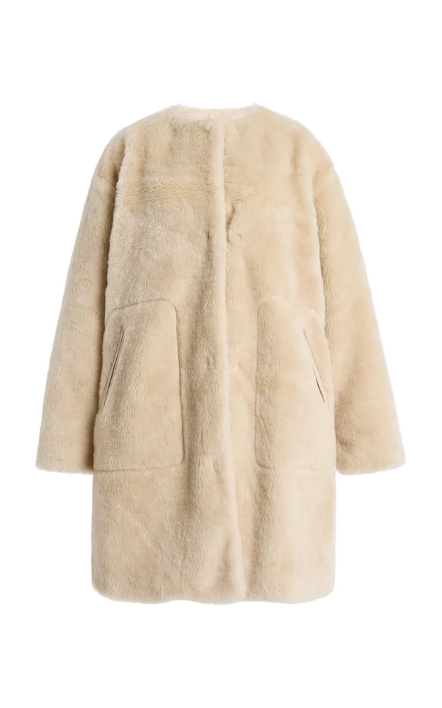 Martina Long Sherpa-Wool Coat