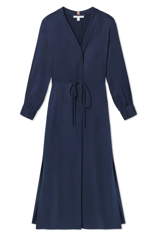 Washable Silk Long Robe