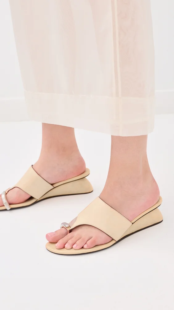 Pierced Wedge Sandals