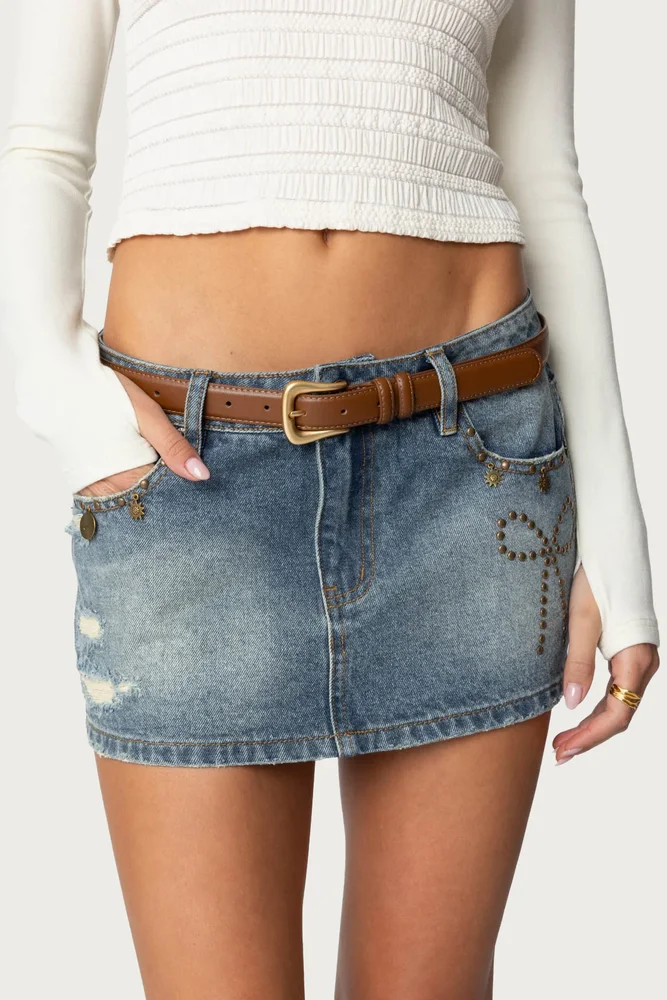 edikted Back To Basics Faux Leather Belt