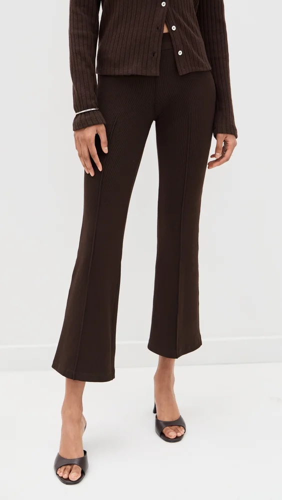 Rib Kick Flare Trousers