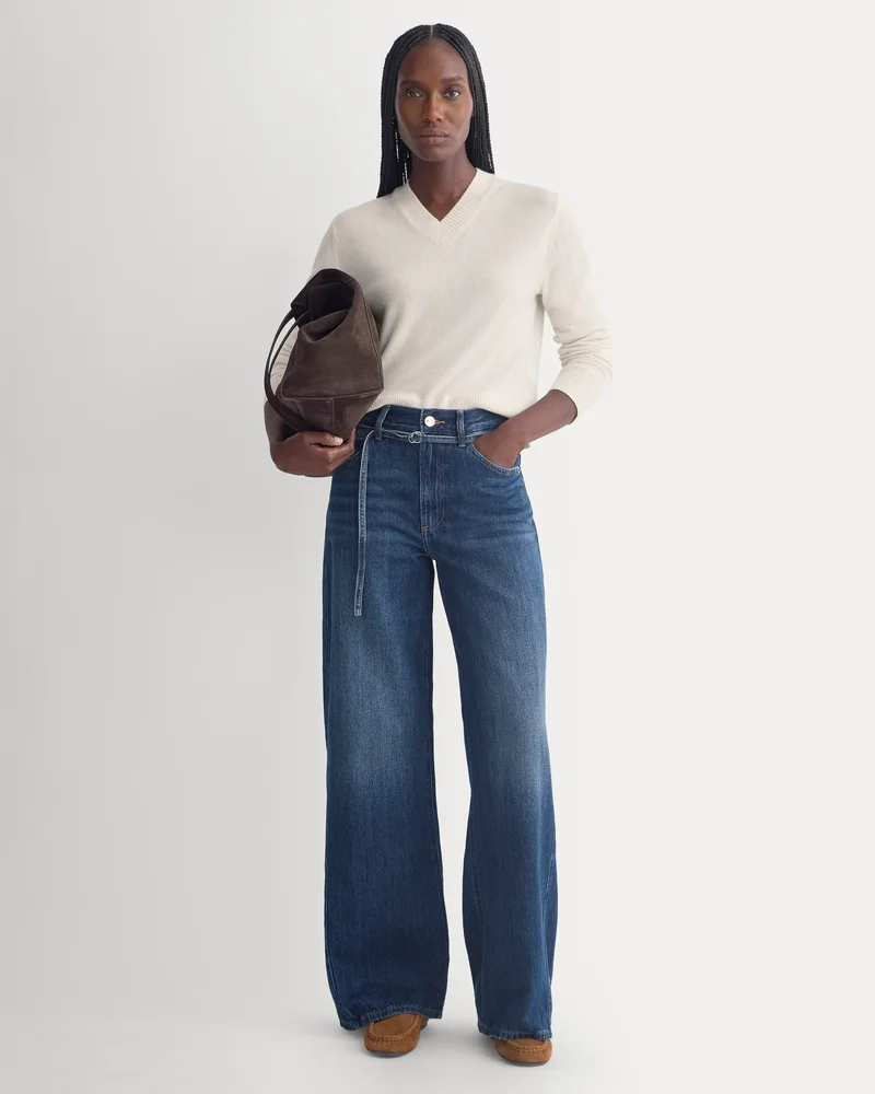 Lightweight Loose Wide-Leg Jean | Dark Indigo | Regular