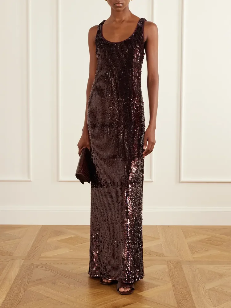 Sequined maxi dress