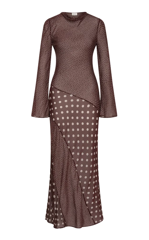Hallie Mixed Print Maxi Dress
