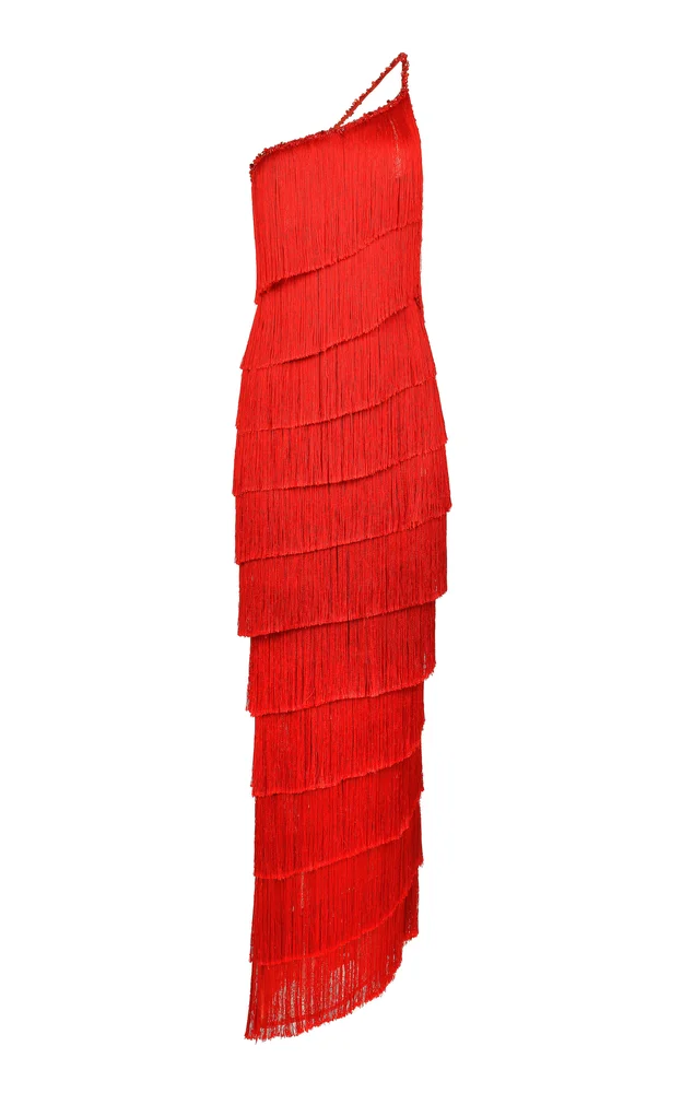 Isidora Fringed Silk-Blend Maxi Dress