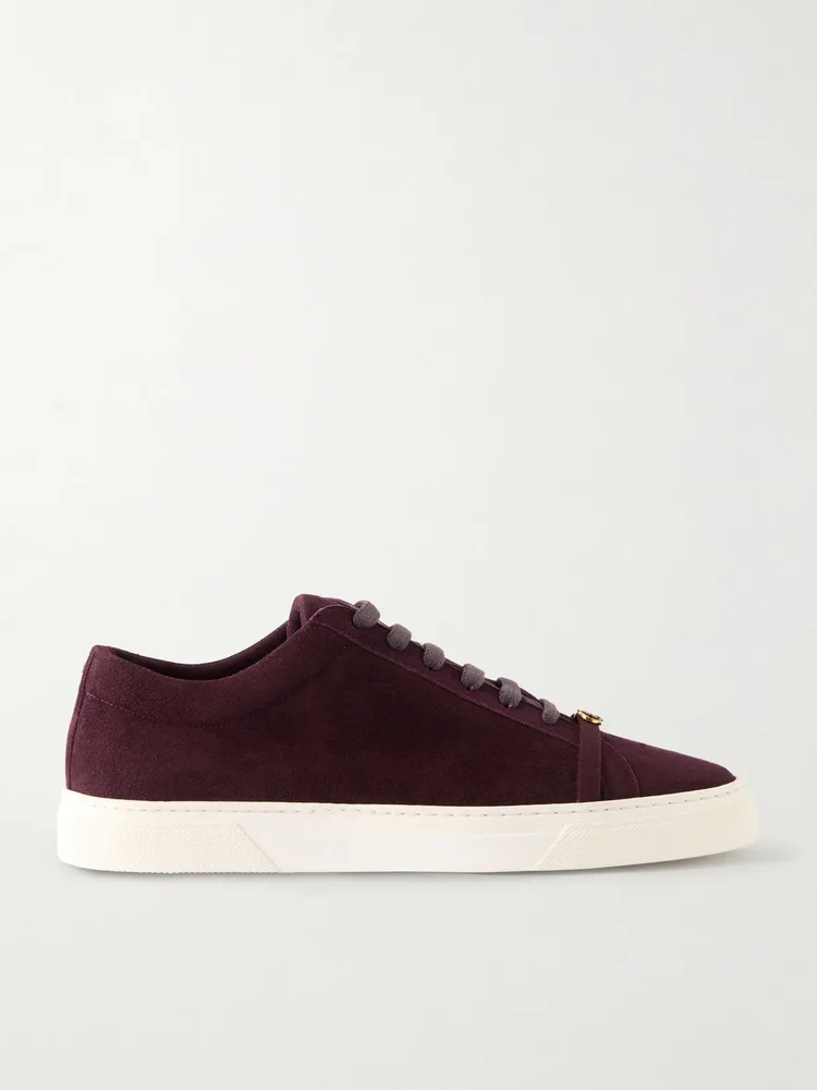 Embellished suede sneakers