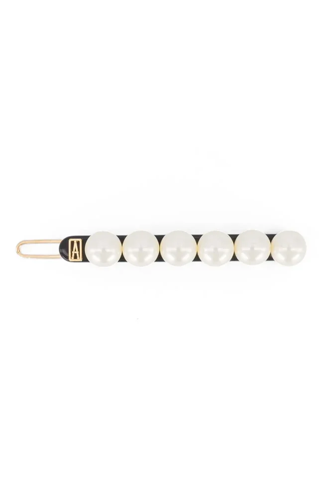 Pearl side barette hair clip