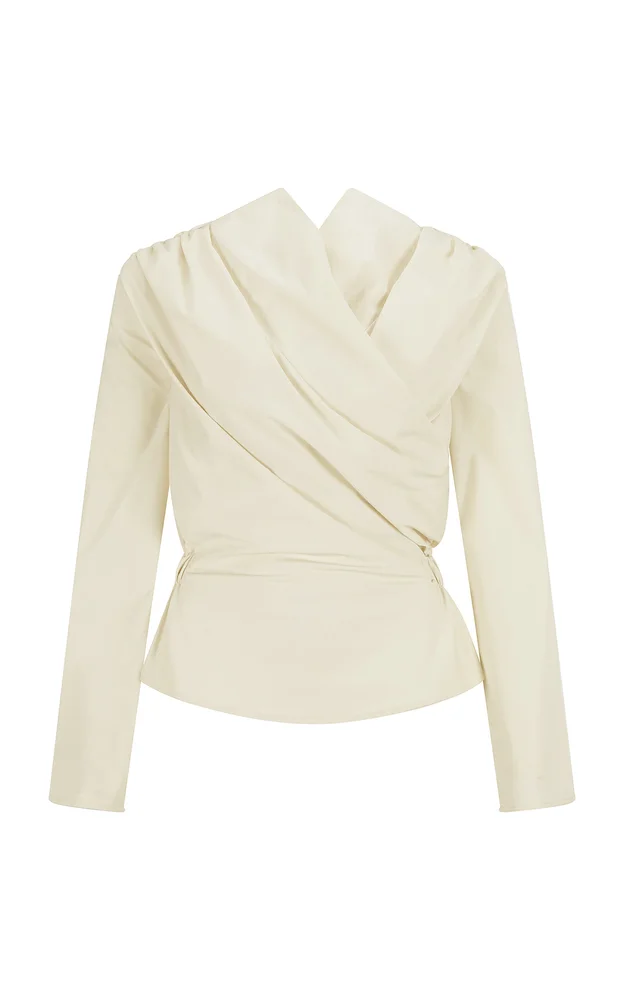 Exclusive Long-Sleeved Chaimberlain Wrap Top